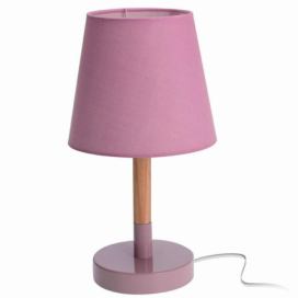 DekorStyle Stolní lampa s růžovým stínidlem 30,5 cm
