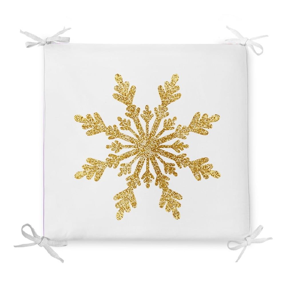 Vánoční podsedák s příměsí bavlny Minimalist Cushion Covers Single Snowflake, 42 x 42 cm - Bonami.cz