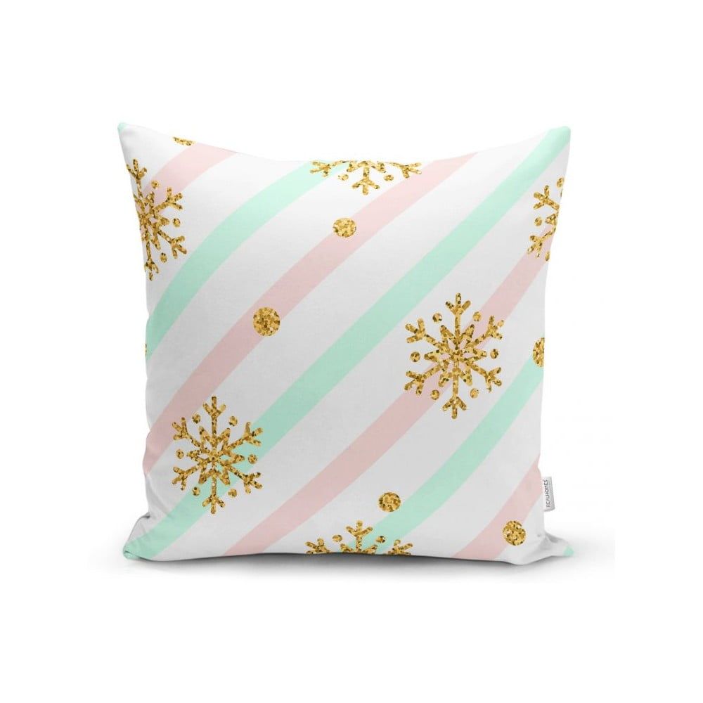 Vánoční povlak na polštář Minimalist Cushion Covers Pinky Snowflakes, 42 x 42 cm - Bonami.cz