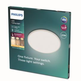 Philips 8719514327061 Super Slim CL550 stropní svítidlo LED D430mm 22W/2000lm 2700K bílá SceneSwitch