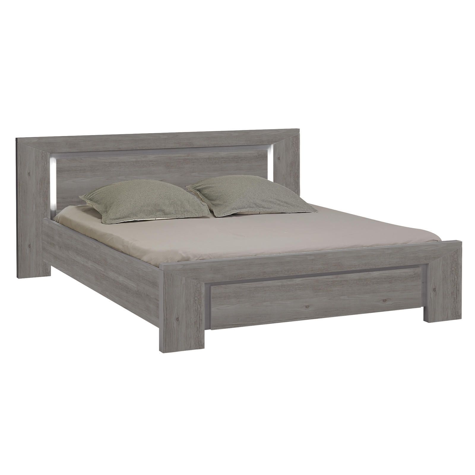 Aldo Designová manželská postel Sarlat large, grey - Nábytek ALDO