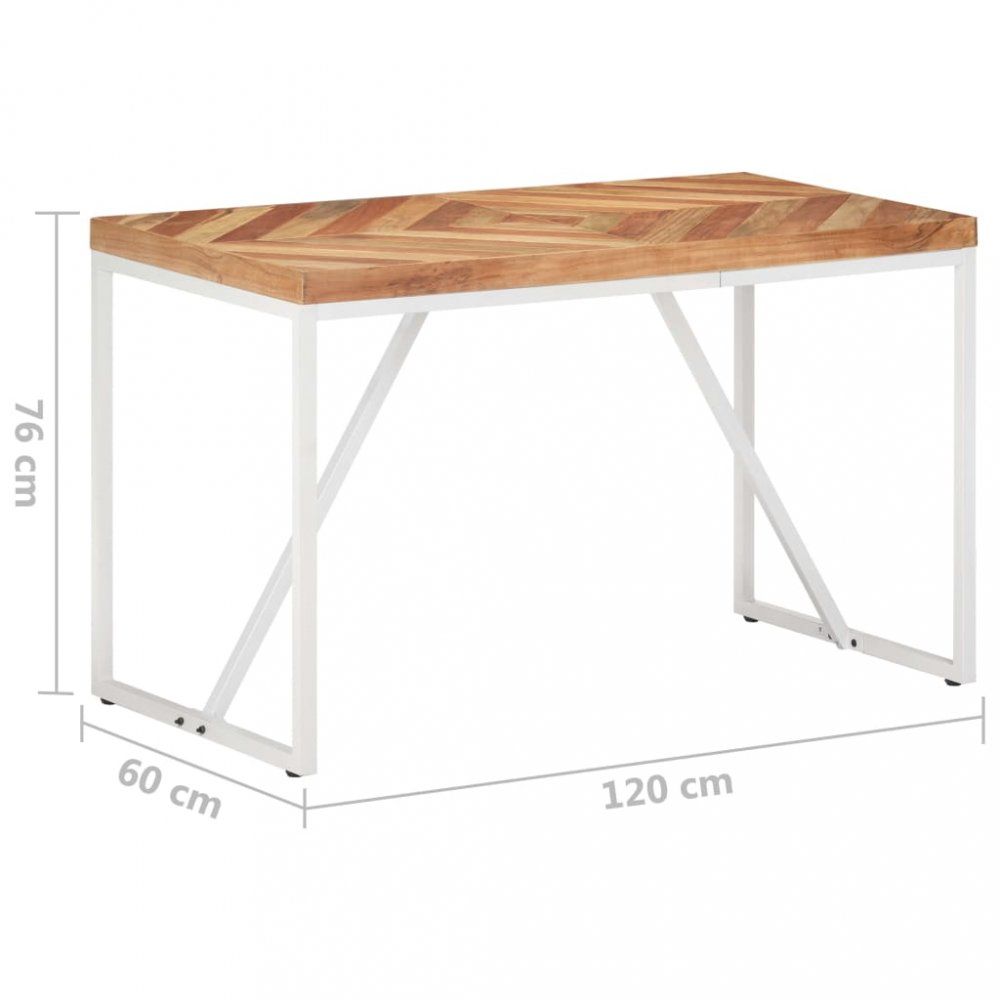 Jídelní stůl hnědá / bílá Dekorhome 120x60x76 cm - DEKORHOME.CZ