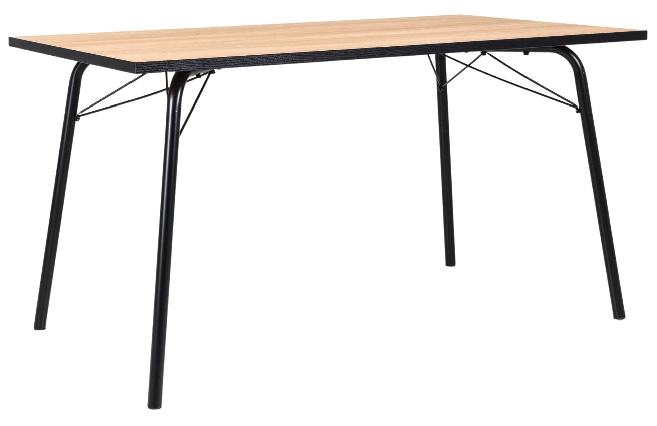 Dubový jídelní stůl Tenzo Flow 140 x 80 cm s kovovou podnoží - Designovynabytek.cz