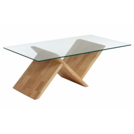 Skleněný konferenční stolek Kave Home Waley 120 x 70 cm