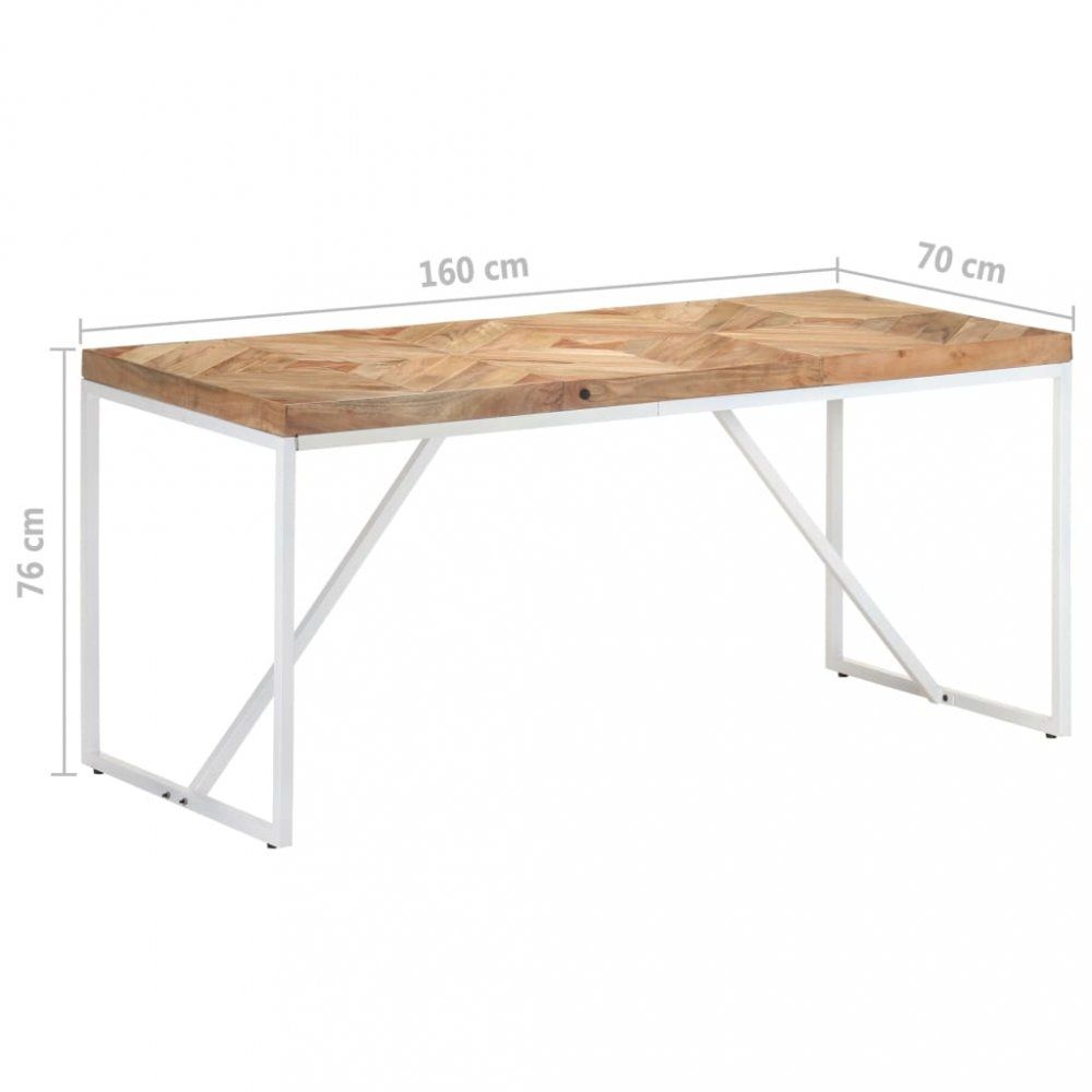 Jídelní stůl hnědá / bílá Dekorhome 160x70x76 cm - DEKORHOME.CZ