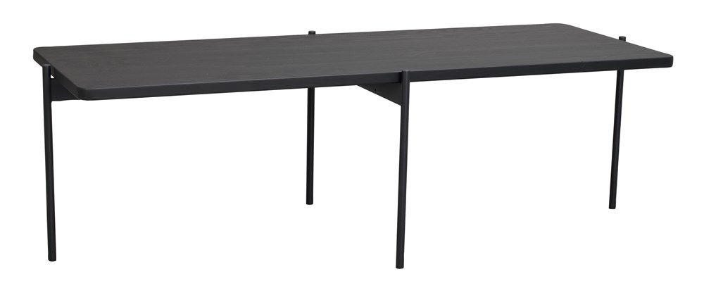 ROWICO Konferenční stolek SHELTON černý 145x60 cm - MUJ HOUSE.cz