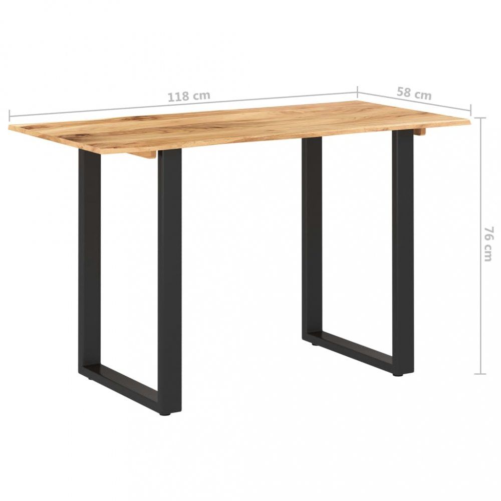 Jídelní stůl masivní dřevo / ocel Dekorhome 118x58x76 cm - DEKORHOME.CZ