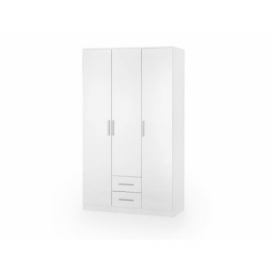 Bílá šatní skříň LIMA S3