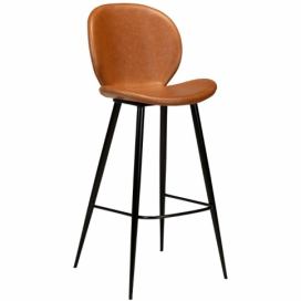​​​​​Dan-Form Černá koženková barová židle židle DanForm Cloud 77 cm