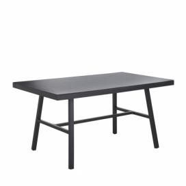 Zahradní stůl hliníkový 150 x 90 cm černý CANETTO