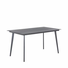Zahradní stůl hliníkový 140 x 80 cm šedý MILETO