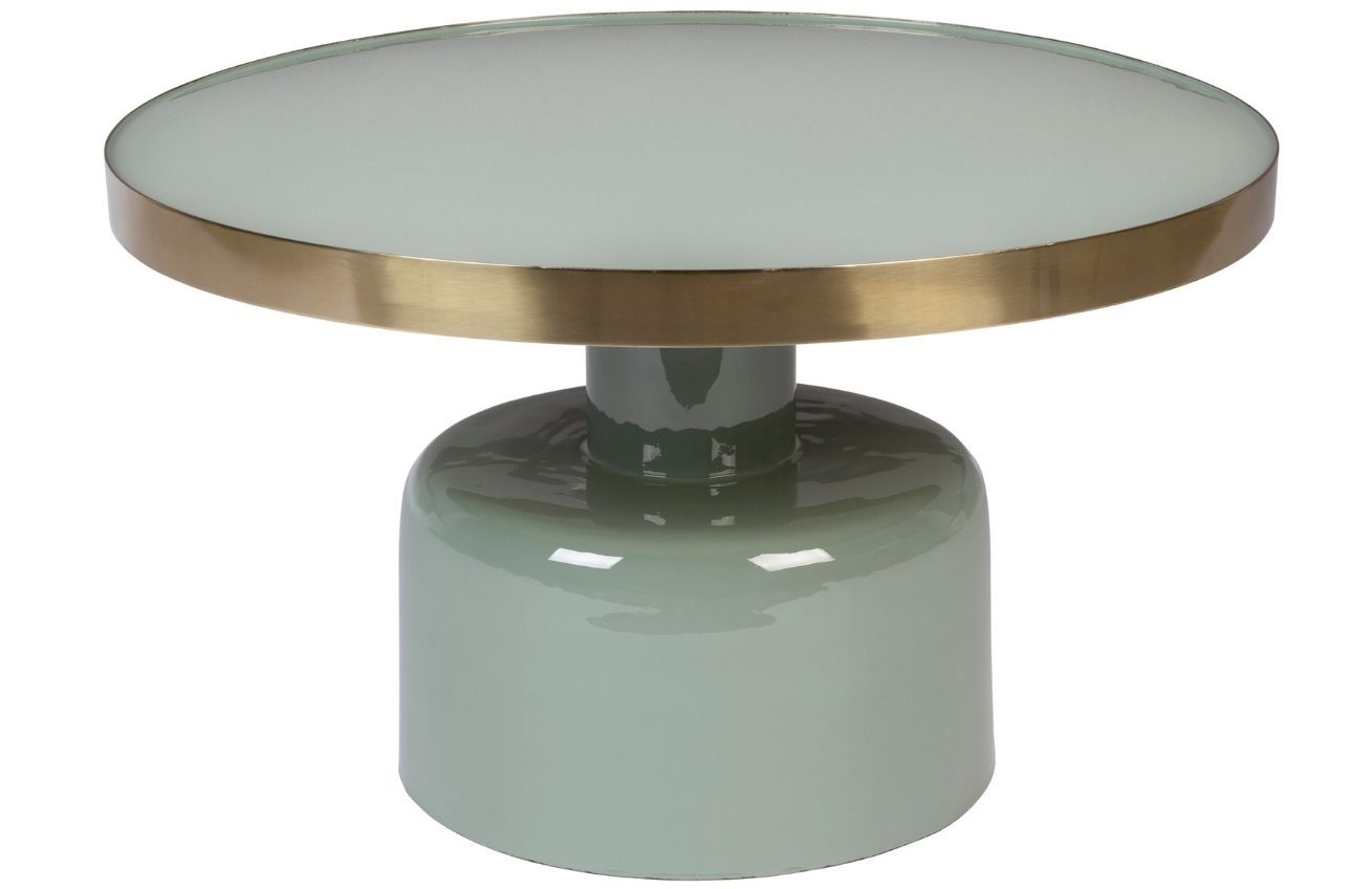 Zelený kovový konferenční stolek ZUIVER GLAM 60 cm - Designovynabytek.cz