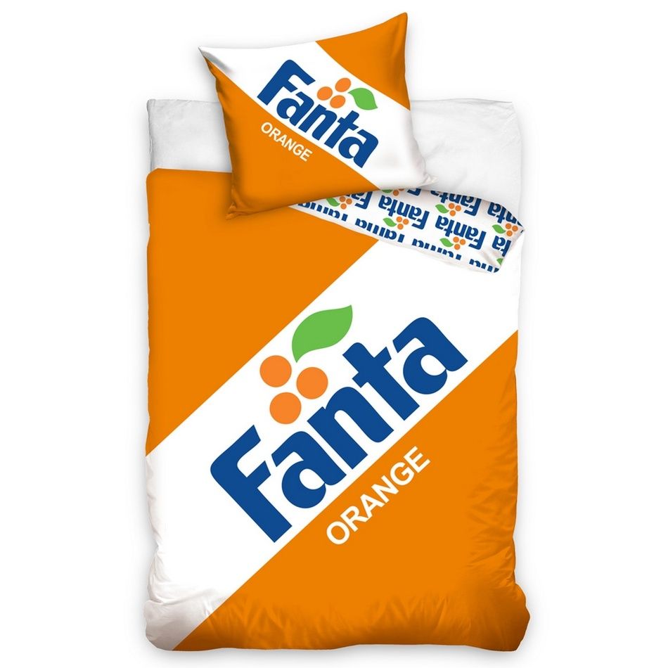 Tiptrade Bavlněné povlečení Fanta Clasic Logo, 140 x 200 cm, 70 x 90 cm - 4home.cz