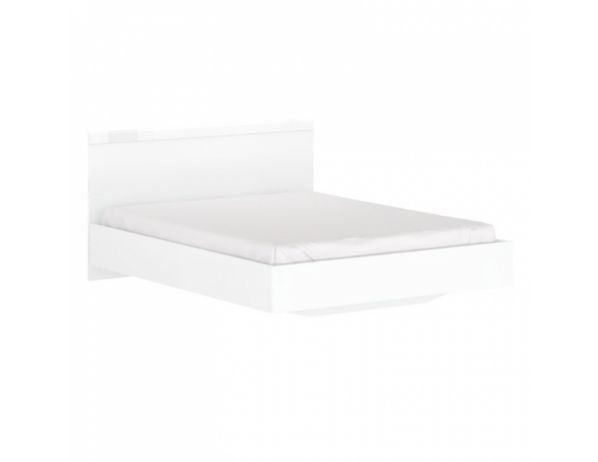 Tempo Kondela Manželská postel LINDY, 160x200 cm - bílý lesk - FORLIVING