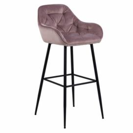 Actona Barová židle Brooke pudrově růžová
