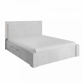 Tempo Kondela Manželská postel ALDEN, 160x200 cm - šedý beton
