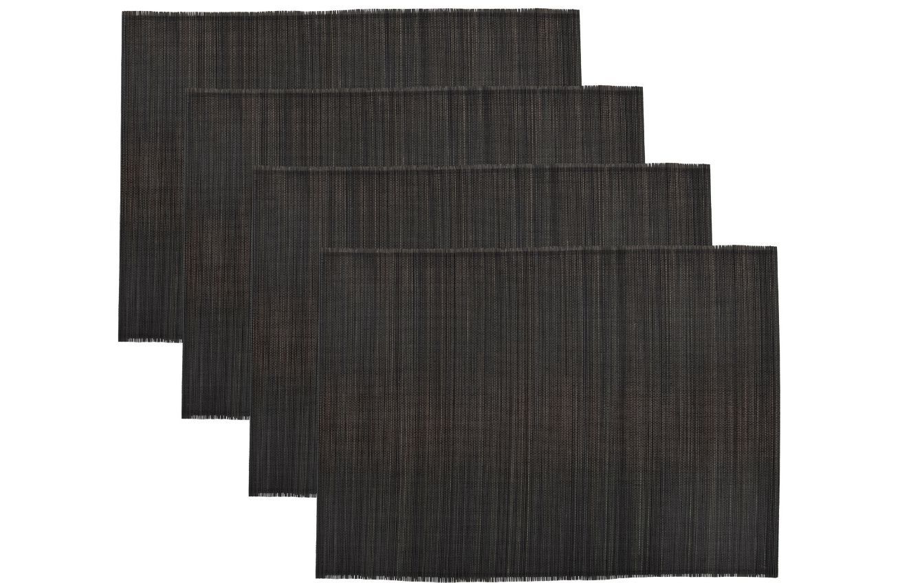 Set čtyř černých bambusových prostírání Bamb 45 x 33 cm - Designovynabytek.cz