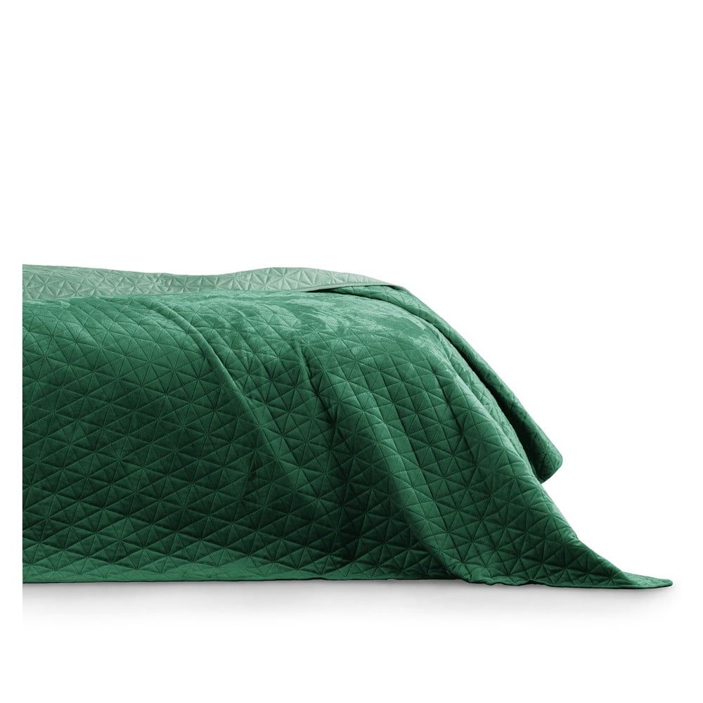 Zelený přehoz přes postel AmeliaHome Laila Jade, 260 x 240 cm - Bonami.cz