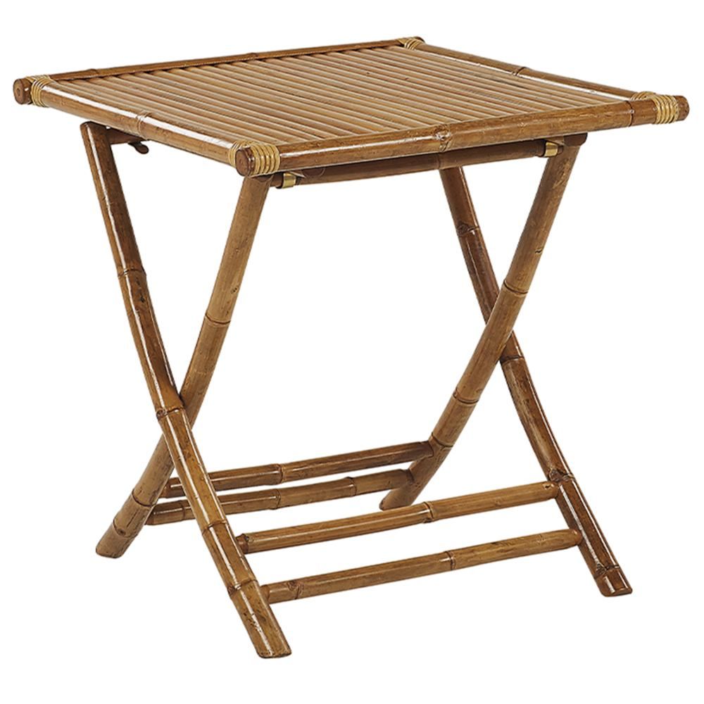 Bambusový kávový stolek 70 x 70 cm světlé dřevo MOLISE - Beliani.cz