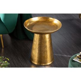 LuxD Designový odkládací stolek Malia 46 cm zlatý