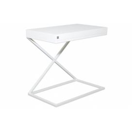 Take Me Home Bílý lakovaný odkládací stolek Beirut 50 x 30 cm