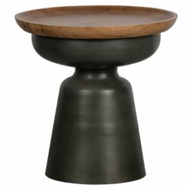 Hoorns Dřevěný odkládací stolek Dea 48 cm