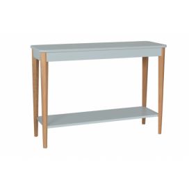 Ragaba Konzolový stolek Alres, 105x35x74 cm, světle šedá/přírodní