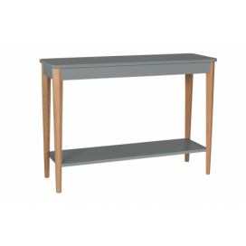 Ragaba Konzolový stolek Alres, 105x35x74 cm, tmavě šedá/přírodní
