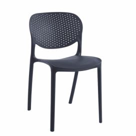 Plastová židle FEDRA stohovatelná Tempo Kondela Černá