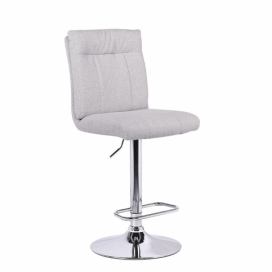 Barová židle ANGUS béžová / stříbrná Tempo Kondela