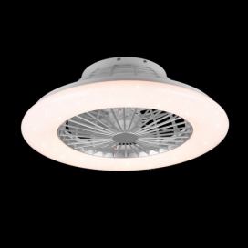 Trio R62522987 LED stropní svítidlo s ventilátorem Stralsund 1x30W+9W | 2200lm | 3000 - 6500K | RGB - oddělené vypínače, dálkové ovládání, stmívatelné, 3 rychlosti, časovač, hvězdný efekt, noční režim, bílá