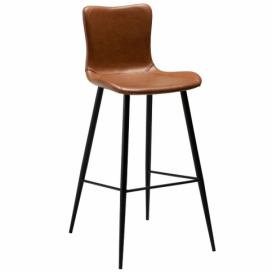 DAN-FORM Koňakově hnědá barová židle DanForm Medusa 75 cm