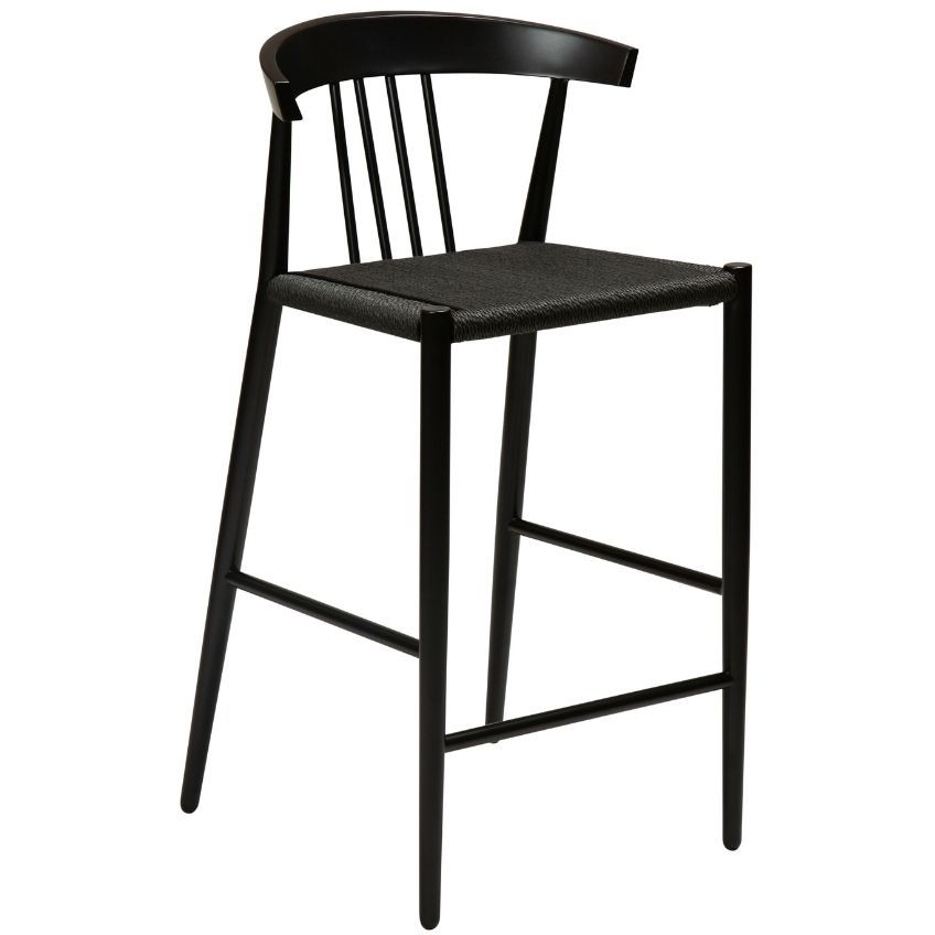 ​​​​​Dan-Form Černá kovová barová židle DAN-FORM Sava s výpletem 66,5 cm - Bonami.cz