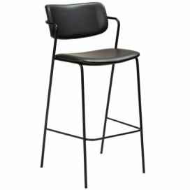 ​​​​​Dan-Form Černá koženková barová židle DanForm Zed 77 cm