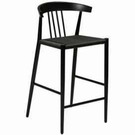 ​​​​​Dan-Form Černá kovová barová židle DanForm Sava s výpletem 66,5 cm