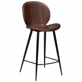 Dan-Form Hnědá koženková barová židle židle DanForm Cloud 67 cm