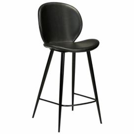 Dan-Form Černá koženková barová židle židle DanForm Cloud 67 cm