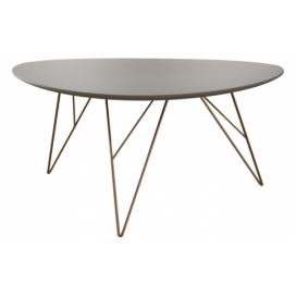 Šedý lakovaný konferenční stolek Miotto Rigoli 90 x 60 cm