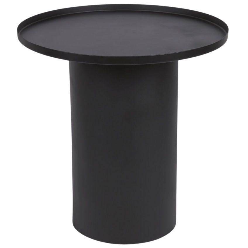 Černý kovový odkládací stolek Kave Home Fleksa Ø 45 cm - Designovynabytek.cz