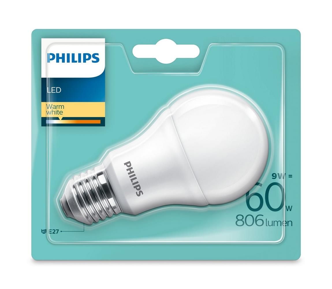Philips LED Žárovka Philips E27/9W/230V 2700K  -  Svět-svítidel.cz