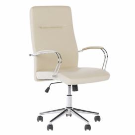 Kancelářská židle z umělé kůže béžová OSCAR
