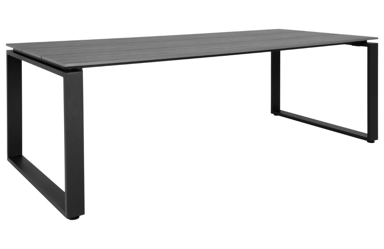 Nordic Living Tmavě šedý plastový zahradní stůl Devon 220 x 100 cm - Designovynabytek.cz