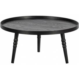 Hoorns Černý borovicový konferenční stolek Pintie 75 cm