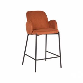 Rezavá manšestrová barová židle LABEL51 Garip
