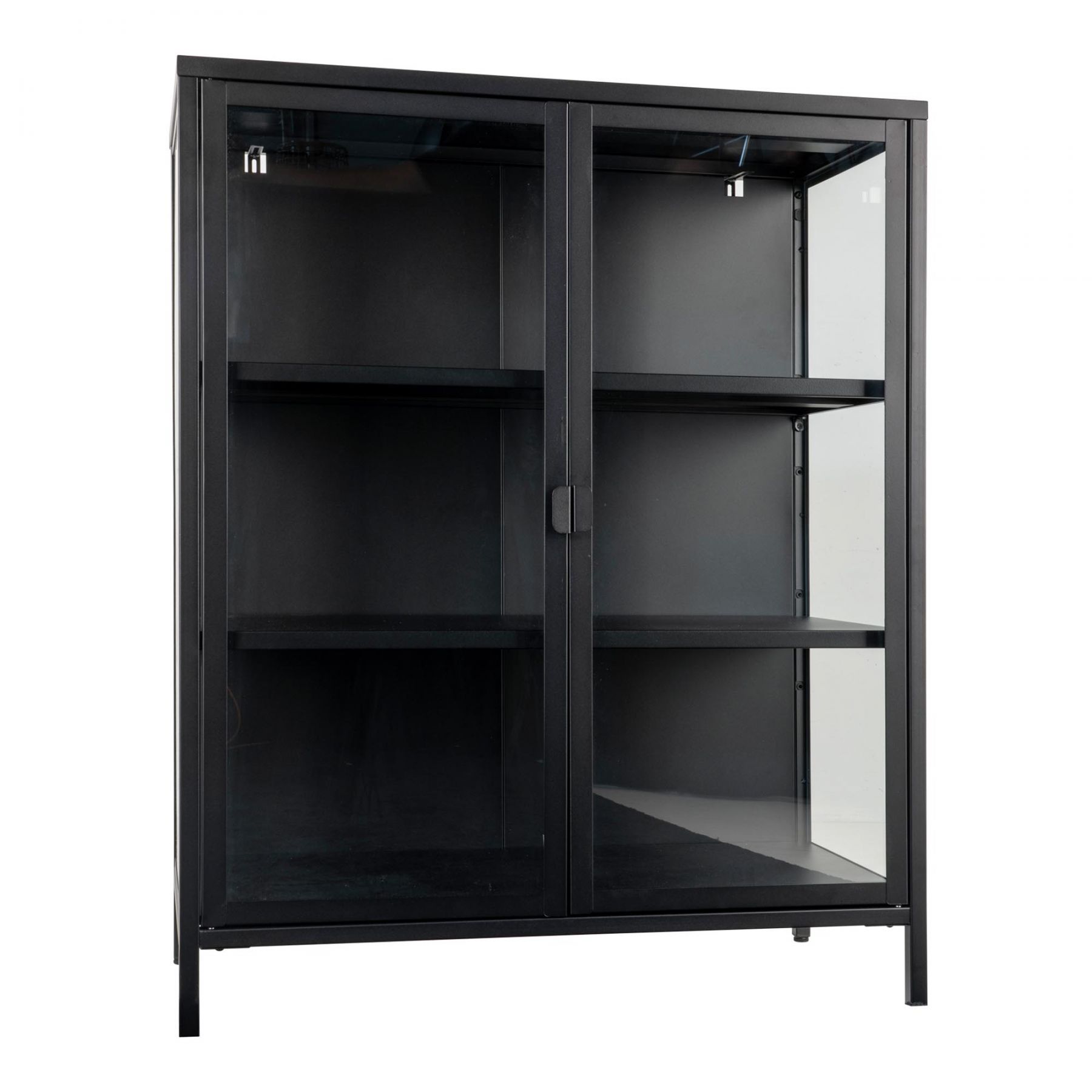 Černá kovová vitrína 45x60 cm Carmel – Unique Furniture - MUJ HOUSE.cz