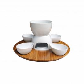 Axin Trading s.r.o. Set fondue keramika + bambus