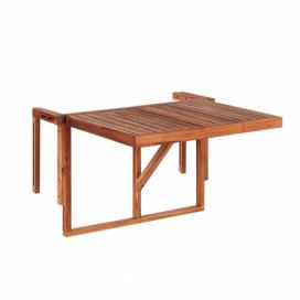 Balkonový skládací stůl z akátového dřeva 60 x 40 cm tmavý UDINE