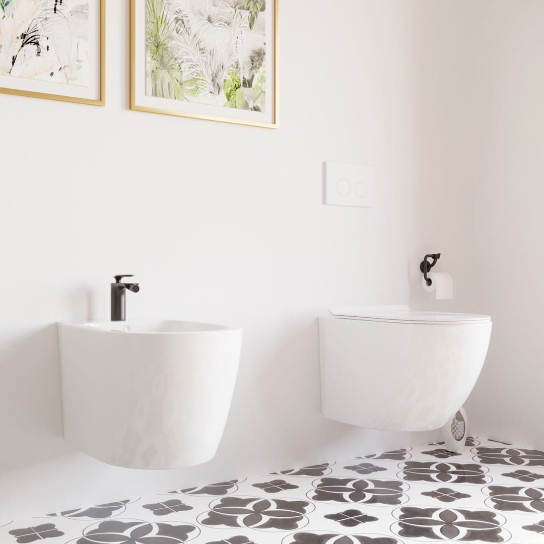 Massi Závěsná WC mísa LOCA MINI rimlesss včetně Slim Softclose sedátka - Hezká koupelna s.r.o.