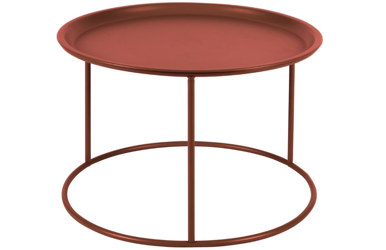 Hoorns Cihlově červený kovový konferenční stolek Select 56 cm - Designovynabytek.cz