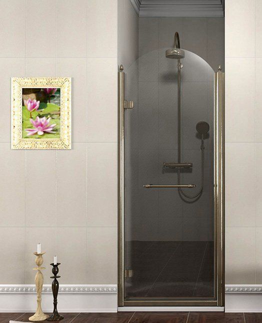 GELCO - ANTIQUE sprchové dveře otočné, 900, levé, ČIRÉ sklo, bronz GQ1290LC - Hezká koupelna s.r.o.